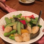 蔡菜食堂 -  アスパラと海老炒め