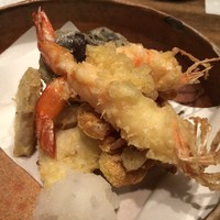 京橋 二刀流 - 秋の天麩羅盛り合わせ