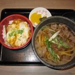 花ごよみ - 2019年の｢ミニカツ丼肉うどん｣1420円