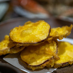 和食　七福神 - 2019.9 サツマイモの天ぷら（サービス）