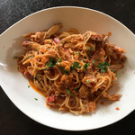 ペコリーノ - カニのトマトクリームソースパスタ。