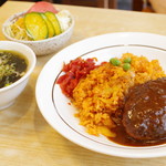 中華・洋食 やよい - ハムケチャップライス＋ハンバーグ