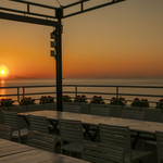 カフェ・スコーラ - 3階BBQテラスからの夕陽
