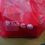 RINGO - 赤でロゴ入りがカワイイ袋。見た目より分厚い。