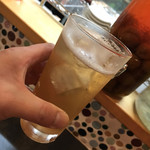 おばんざい のみねえ - 自家製梅酒を炭酸で割って