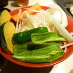 松尾ジンギスカン - ランチセットの野菜