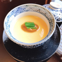 馳走 筏や - エビ味噌乗せ茶碗蒸し