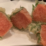 葵 - 明太子と大葉の天ぷら  アップ