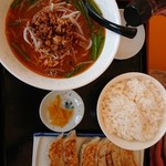 Taiwan Ryourifukuraijun - 台湾味噌ラーメン餃子セット