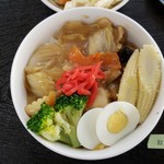 地下食堂 天輪 - ハーフ中華丼です。