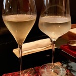 Tempura Shubou Nishimura - 白ワイン＆日本酒