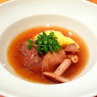 日本料理 たかむら - 秋田錦牛の牛タン・シメジ・マッシュポテト