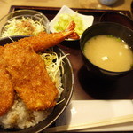 新潟カツ丼 タレカツ - 愛盛り丼セット　ご飯大盛り