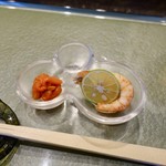 群来膳 - ［2019/08］酒肴① ほやと北海しまえび 