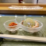 群来膳 - ［2019/08］酒肴① ほやと北海しまえび 