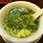 中国麺飯 勇 - 岩海苔とホタテのスープ