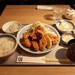 魚金醸造 - 大山鶏の唐揚げ定食