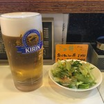 中華料理 鳳凰 - 生ビール&お通し