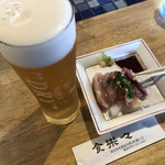 食楽々 - ビールと定食にプラスで追加出来るお刺身