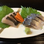 寿司 地魚料理 水月 - 炙りさわらとしめさば