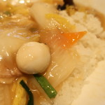 文華楼 - 残った餡で中華丼 2019.9月
