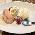 神田 まる牛 second - 誕生日デザートのアイス(*´▽`人)ｱﾘｶﾞﾄｳ♡