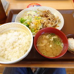 Sukiya - 豚生姜焼き定食