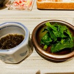 天麩羅 おばた - もずく酢とつるむらさき