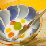 天麩羅 おばた - シャインマスカットヨーグルト