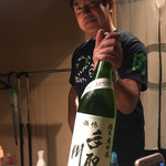肉と日本酒 - 社長と手取川