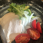 Yakitori Seikichi - 蒸し鶏とアボガドサラダ ワサビドレッシング