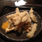 山元麺蔵 - 土ゴボウの天ぷらとカレー塩