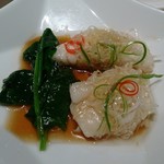 中国菜 湖園 - 白身魚の中華蒸し