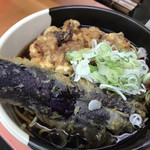 六文そば - げそ天、ナス天、そば大盛