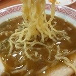 Kourakuen - 煮干らーめんあっさり味 麺アップ(2019年9月16日)