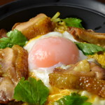 Hinai chicken Oyako-don (Chicken and egg bowl)