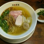 らーめん 鉢ノ葦葉 - 塩らー麺 2019秋  ＋ 味変用 青じそ南高梅