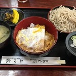 山口家 - 料理写真:半カツ丼と半もりセット