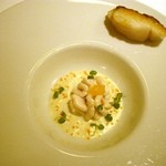 コンヴィヴィアリテ - ≪お魚≫タラと白子。お魚料理に合わせたルシュクレクールのバゲットも。。。