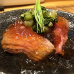 季節料理のお店 さくら - 牛ロース 野沢菜ポン酢ジュレ