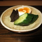 片折 - お新香と卵