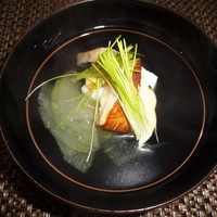 やすい - 椀物：松茸の椀物、冬瓜、芽葱。 昼のおまかせコース 2,700円（税込）。　　　　　　2019.08.30