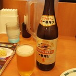 日高屋 - 瓶ビール(たしか490円くらい)