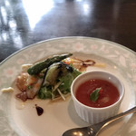 志喜亭 - タコのカルパッチョ・トマトのフラン
