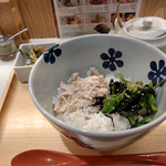 だし茶漬け えん - 蒸し鶏と青菜～☆