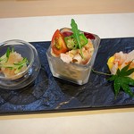 高知 鮨 わたなべ - 先付三種