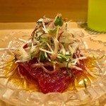 鮨 とかみ - 2019.8.  鰹 特製玉葱ドレッシングで