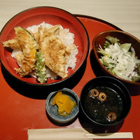 和食 鮨 日本酒 銀波 銀座店 - 穴子天丼御膳