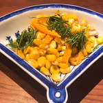 富小路 やま岸 - バチ子と煎りトウモロコシと鯵