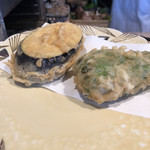 江戸前天麩羅　天優 - 茄子とピーマン